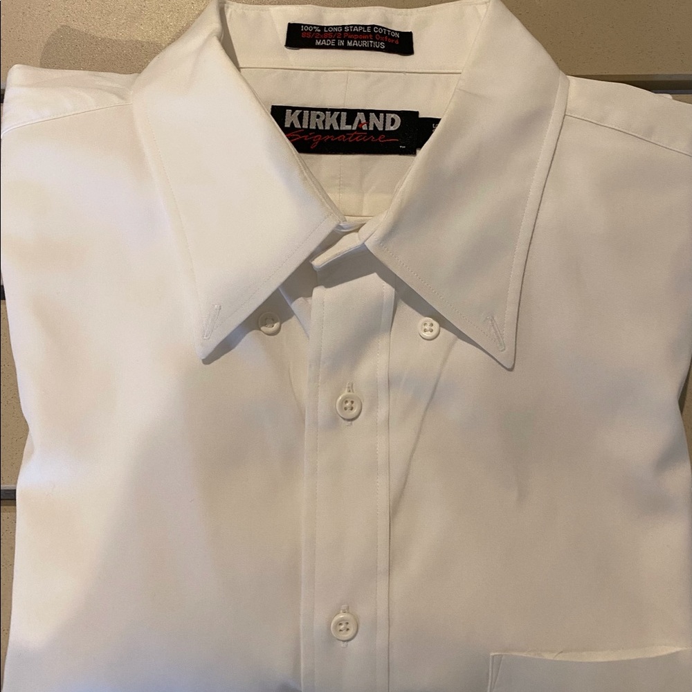 Men’s White, button down, long sleeve